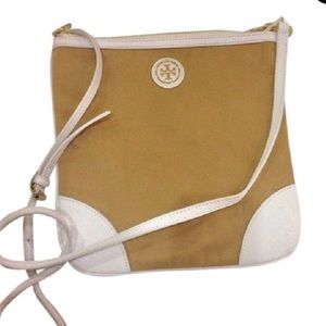 TORY BURCH Tan Crossbody Purse. Cross body bag.